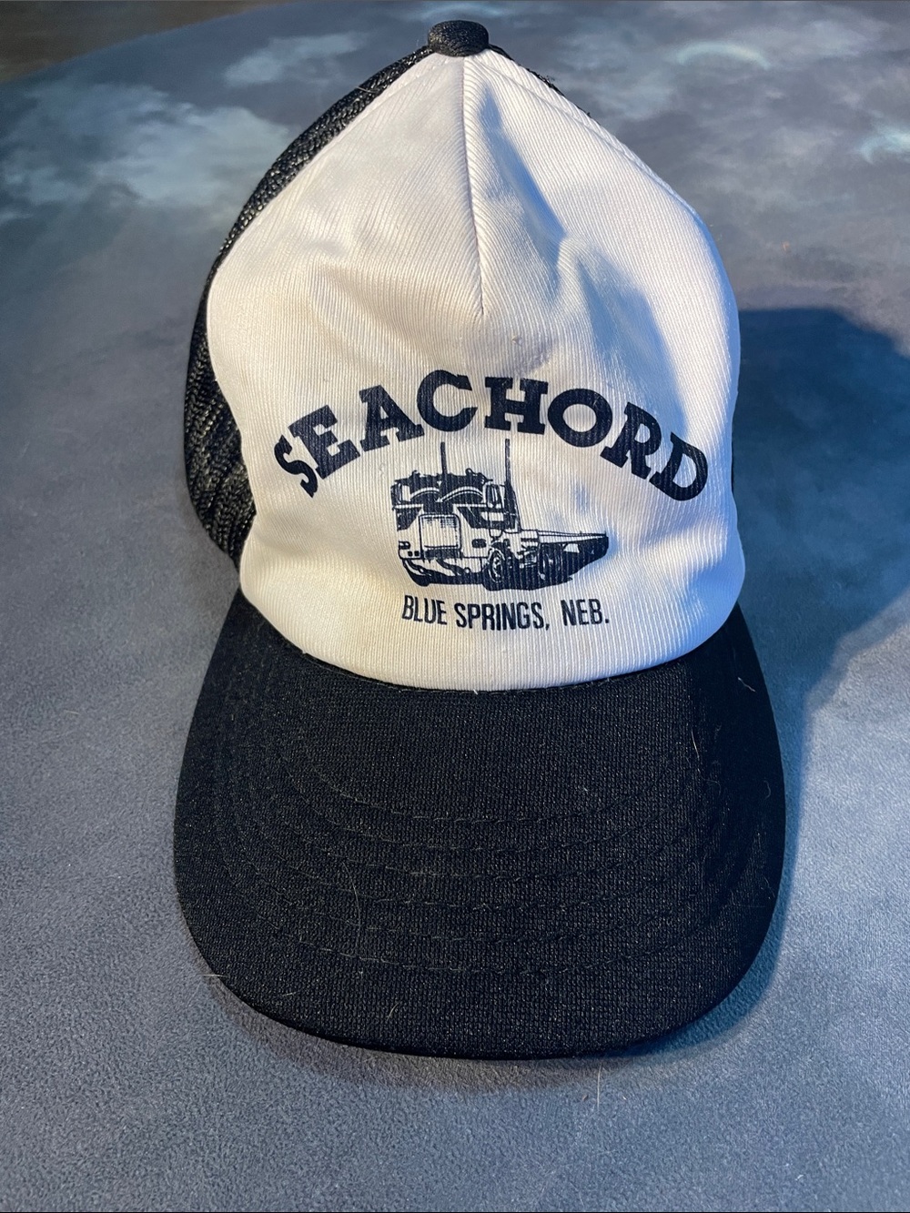 Seachord Blue Springs, Neb. Trucker Hat - Black & White